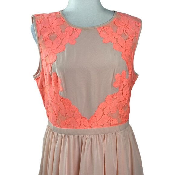 Ted Baker London Vember Lace Colorblock Mini Dress Cocktail Formal Womens Sz 10 - Picture 9 of 11